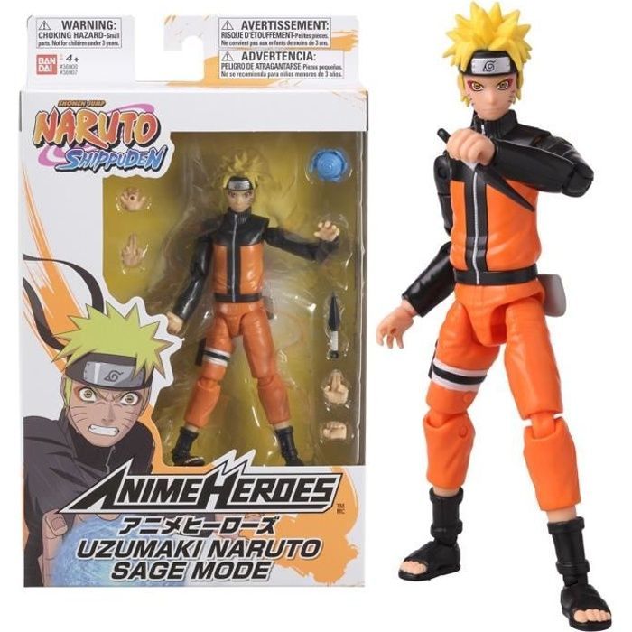 BANDAI Anime Heroes - Naruto Shippuden - Figurine Anime heroes 17 cm -  Naruto Mode Hermite sur marjanemall aux meilleurs prix au Maroc