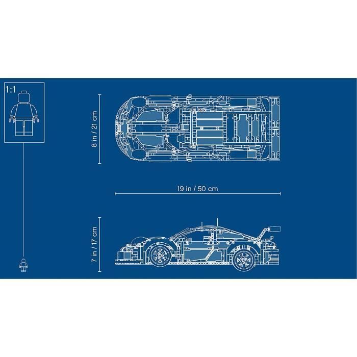 LEGO® Technic Porsche 911 RSR Jeu voiture, 10 Ans et Plus, 1580 Pièces  42096 LEGO