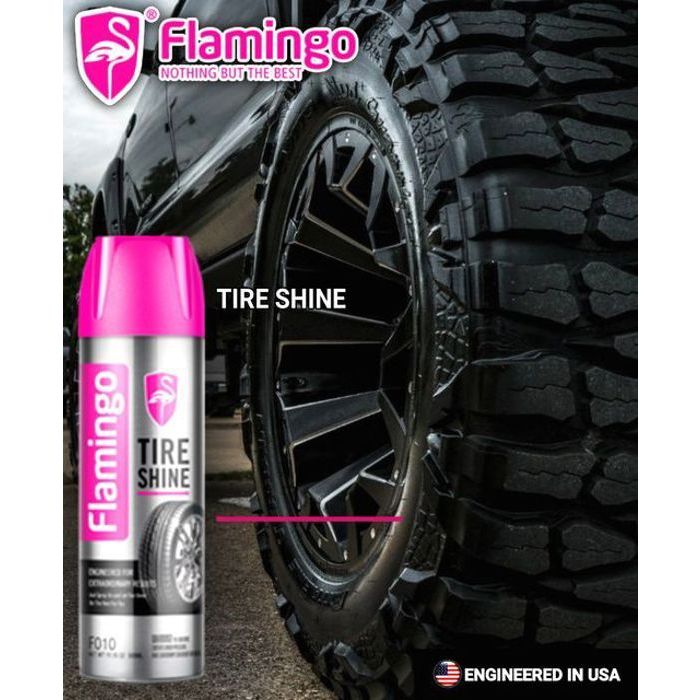 Nettoyage et polissage pour pneu brillants Flamingo Brillant Pneus voiture  avec des pneu brillants et brillants