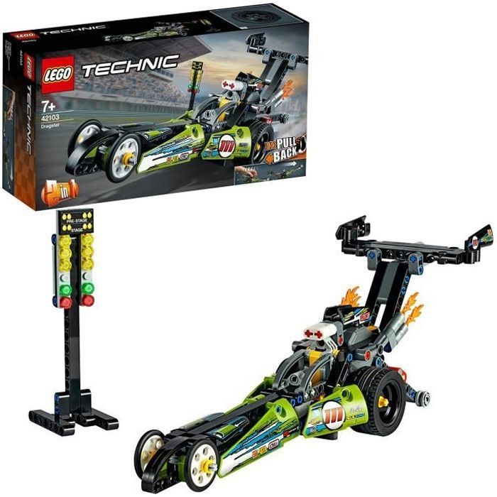 LEGO® Technic 42103 Le dragster, Voiture de Course, Véhicule, Jouet de  Construction pour Garçon et