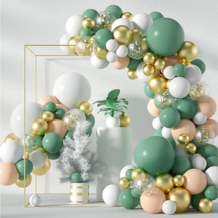 DAMILY® Arche Ballon Vert, 114pcs Kit Guirlande Ballons pour Baby Shower,  Jungle Décoration Anniversaire, Mariage