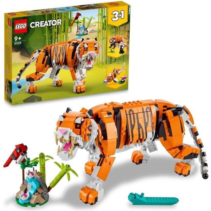 LEGO® 31129 Creator 3 en 1 Sa Majesté le Tigre, Jouets Animaux pour Filles  et Garçons dès 9 Ans, Figurines Panda, Poisson sur marjanemall aux  meilleurs prix au Maroc