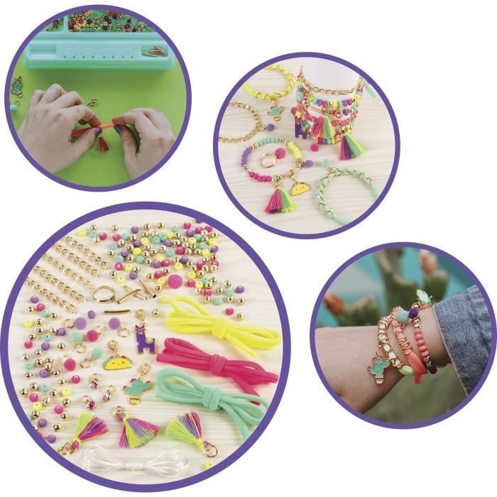 Set de perles Fluo pour fabrication de bijoux enfants - Make It Real -  Lansay