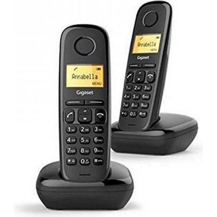 GIGASET Téléphone Fixe A 170 Duo Noir sur marjanemall aux meilleurs prix au  Maroc