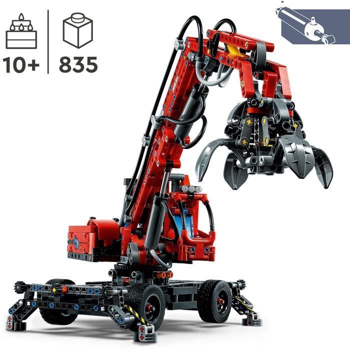 LEGO Technic 42144 La Grue de Manutention, Construction Éducative, Engin de  Chantier Jouet sur marjanemall aux meilleurs prix au Maroc