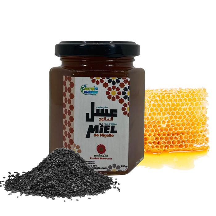 Miel de Nigelle 100 % Pure et Naturelle - 250g - NUTRIENERGIE