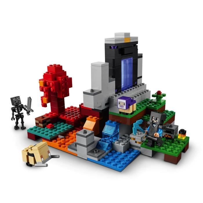 LEGO® 21172 Minecraft™ Le portail en ruine Jouet pour Fille et Garçon de 8  ans avec Figurines de Steve et Wither Squelette sur marjanemall aux  meilleurs prix au Maroc