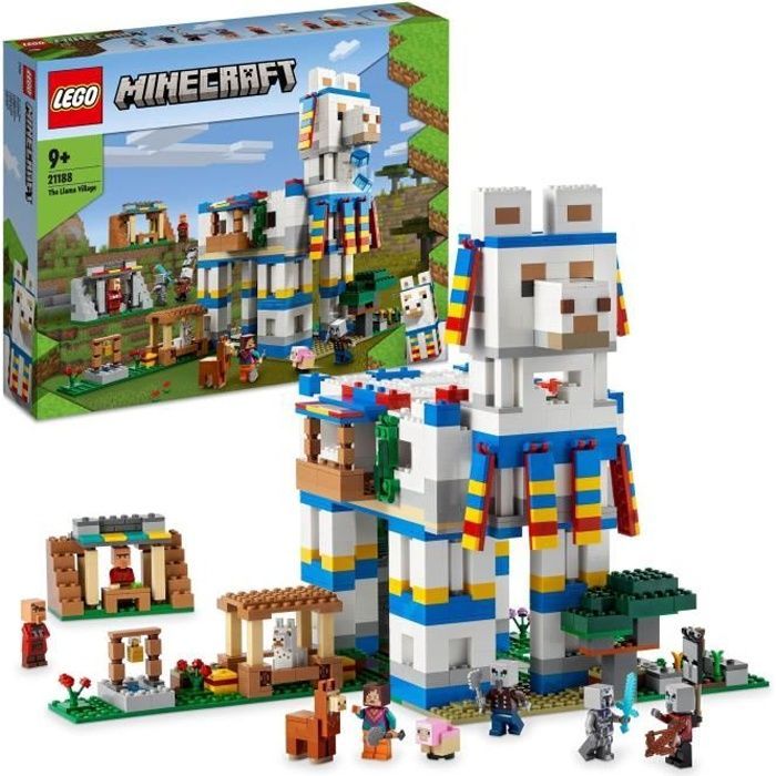 LEGO 21188 Minecraft Le Village Lama, Jouet de Maison, avec