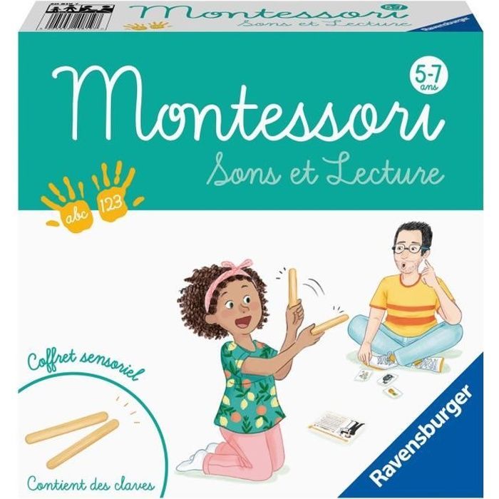 MONTESSORI - Sons et lecture - Coffret sensoriel - Apprentissage