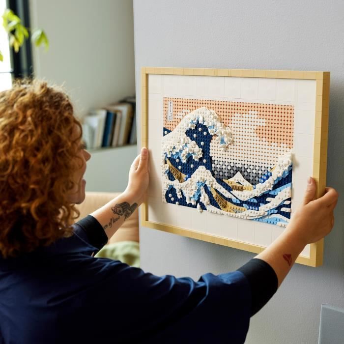 LEGO® ART 31208 Hokusai – La Grande Vague, Décoration Murale Japonaise,  Loisir Créatif, Adultes