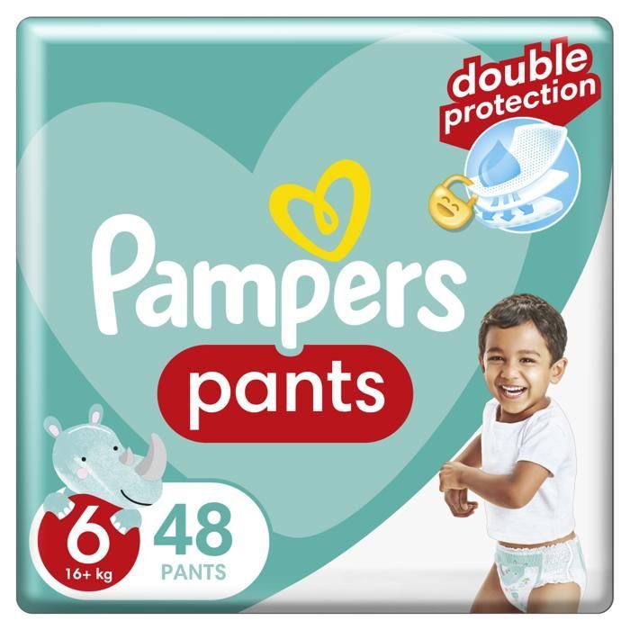 Couches-Culottes Baby-Dry Taille 6 (13+kg) x 48 unités - PAMPERS
