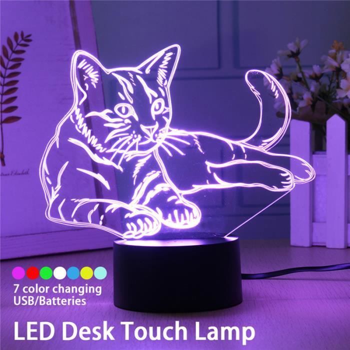 TD® LED Veilleuse 3D petite lampe de table chambre lampe de chevet
