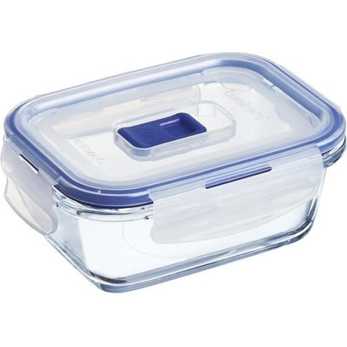 Boîte à lunch hermétique en verre avec couvercle transparent boite repas  Mesure