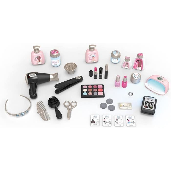 Kit de maquillage pour filles, kit de coiffeur avec sèche-cheveux, trousse  de maquillage, accessoires de coiffure, jouets éducatifs : : Jeux  et Jouets
