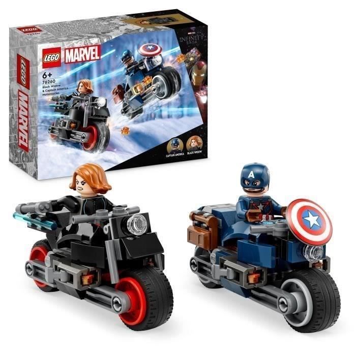LEGO® Marvel 76260 Les Motos de Black Widow et de Captain America, Jouet  Avengers L