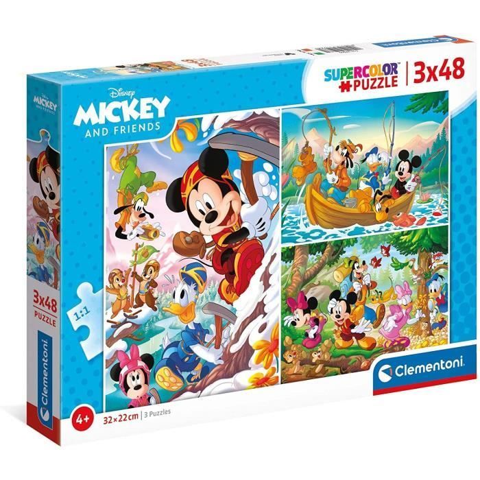 Clementoni - 3x48 pièces - Mickey sur marjanemall aux meilleurs prix au  Maroc