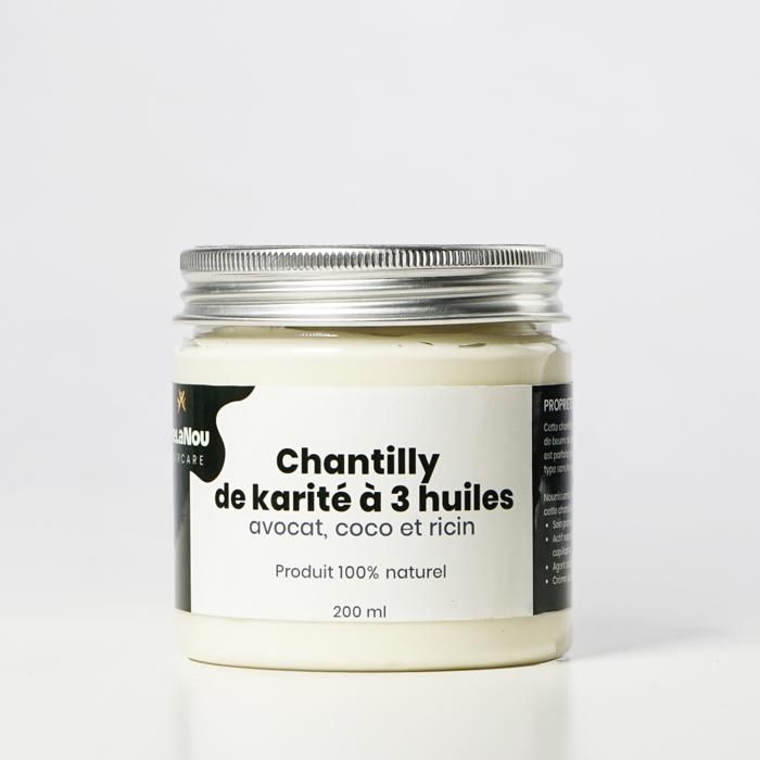 Chantilly de karité à 3 huiles 200ml
