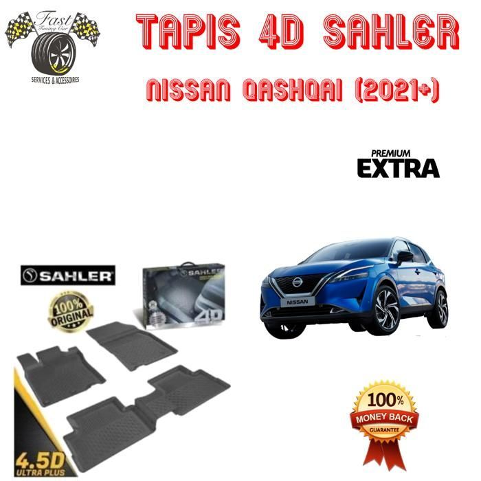 Tapis sur mesure 4D PREMIUM Nissan Qashqai 2021+
