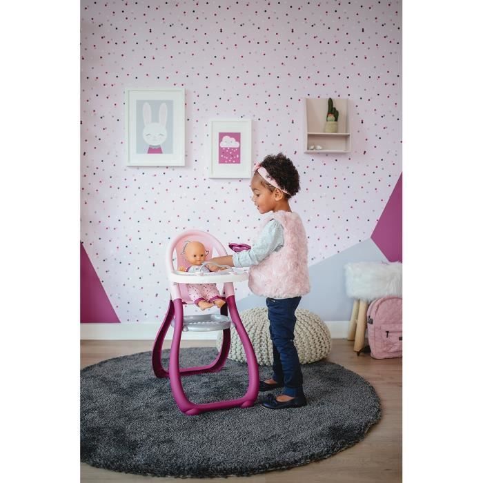 SMOBY Baby Nurse Chaise Haute Poupon + 2 Accessoires sur marjanemall aux  meilleurs prix au Maroc
