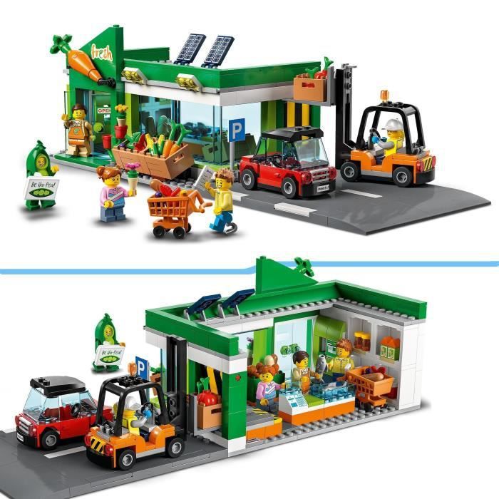 LEGO® City 60347 L'Épicerie, Boutique, Chariot Élévateur et