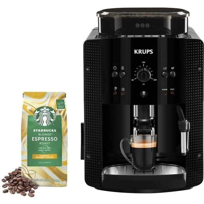 KRUPS Machine à café grains Cafetière expresso, Buse cappuccino