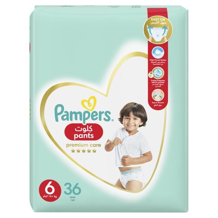 Pampers Premium Care Couches-Culottes Taille 6 (16kg+) - 36 unités
