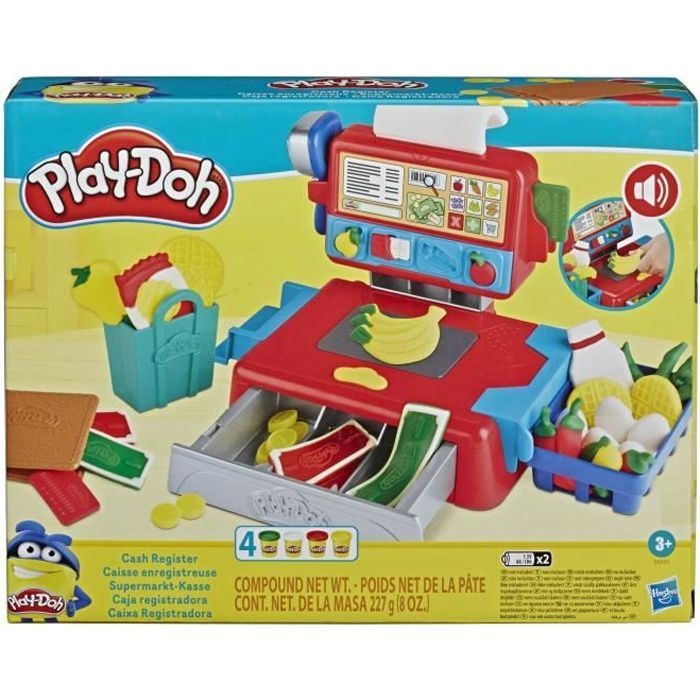 PLAY-DOH - jouet Caisse enregistreuse avec 4 Pots de pâte atoxique 