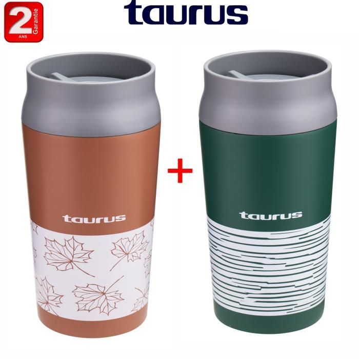 Taurus Mug Isotherme 380 ml Thermos en Acier Inoxydable pour Sport,  École,Bureau à prix pas cher