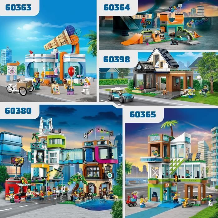LEGO® City 60398 Maison Familiale et Voiture Électrique, Jouet de Maison de  Poupée
