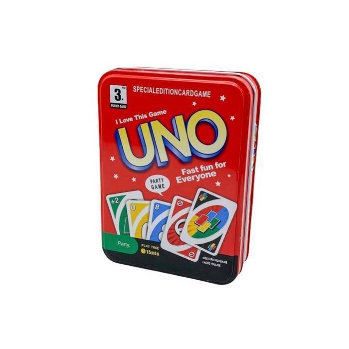 Uno Carte à jouer Uno dans une boîte en métal nouvelle version