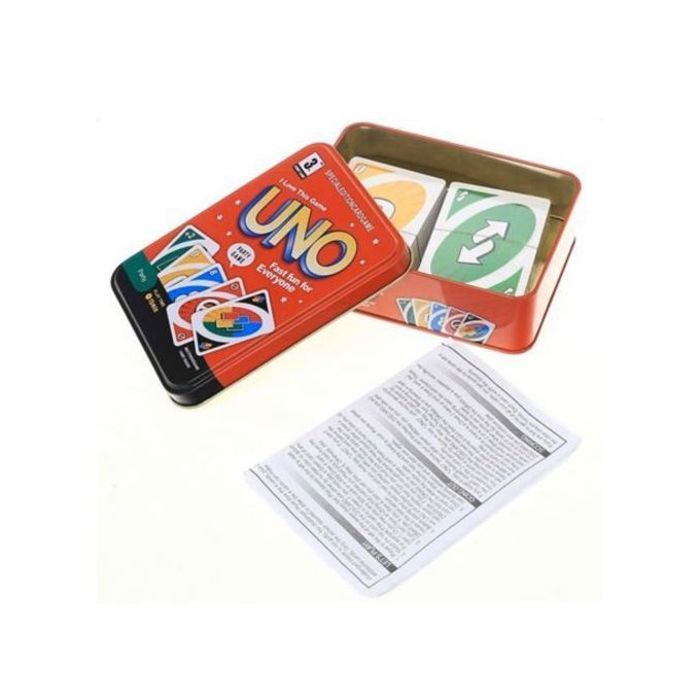 Uno Carte à jouer Uno dans une boîte en métal nouvelle version