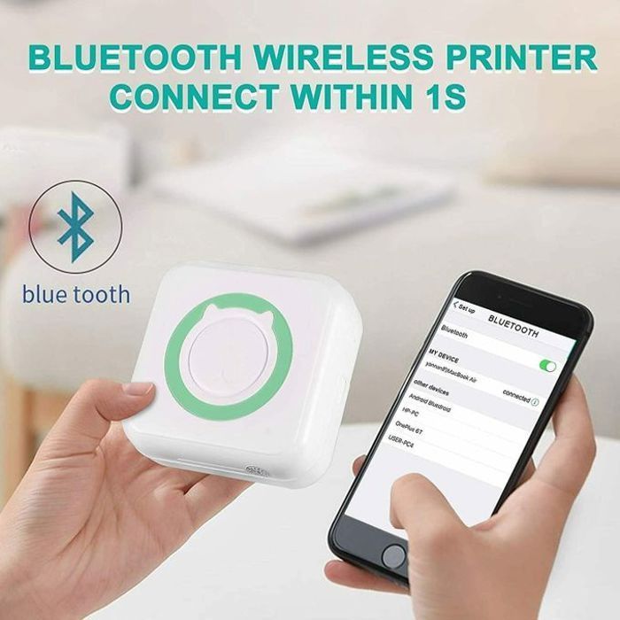 Imprimante thermique Bluetooth sans fil portable A4 Maroc