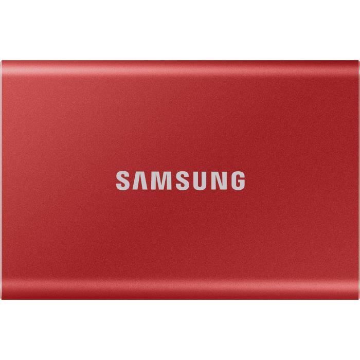 SAMSUNG - SSD externe - T7 Rouge - 2To - USB Type C (MU-PC2T0R/WW