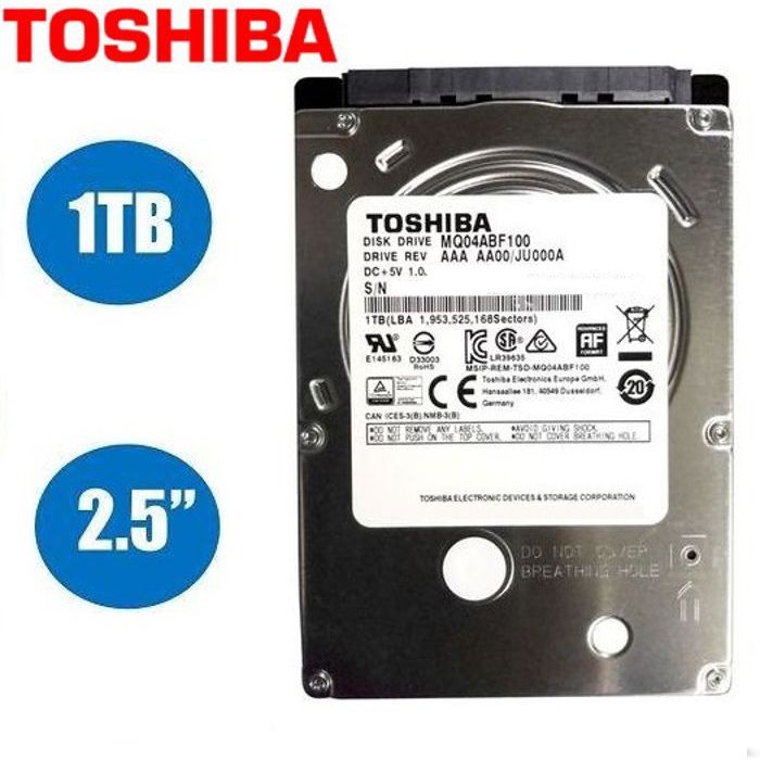 Disque dur HDD 2.5 interne 1TB Toshiba pour pc portable