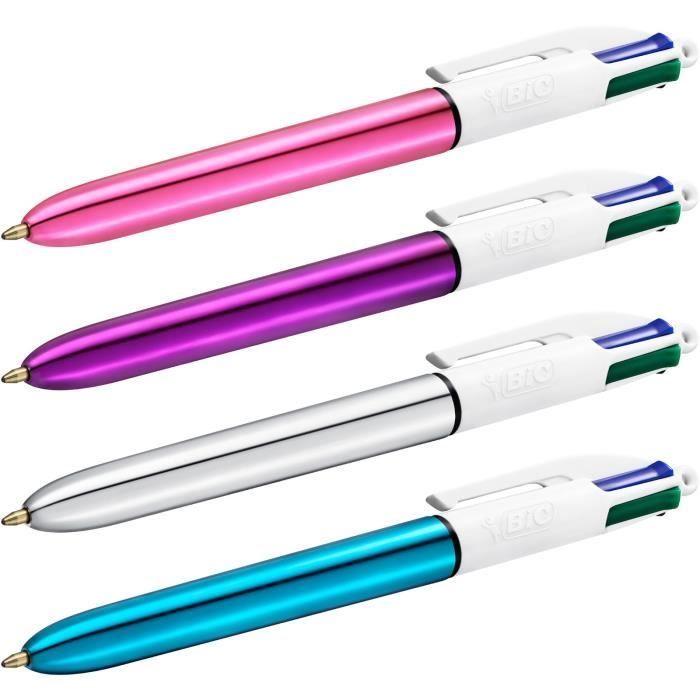Blister 3 stylos 4 colours®decor pointe moyenne - 4 couleurs