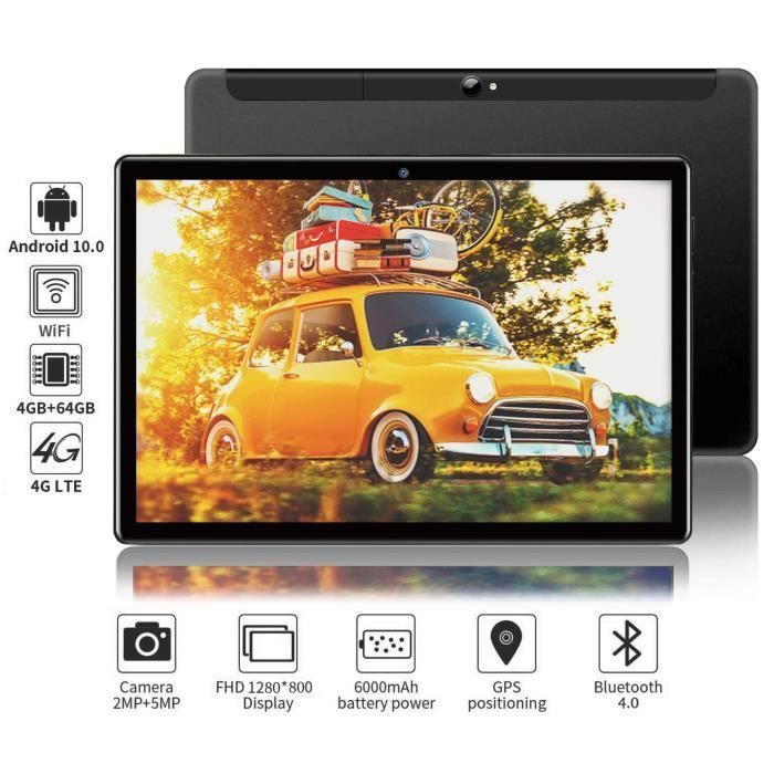 Tablette 10.1 pouces 4 Go + 64 Go Wi-Fi Dual SIM Android Tablet Mini-Tablet  PC 1920*1200 HD IPS Display avec processeur Octa-Core 2,6 GHz - Chine  Ordinateur portable et tablette prix