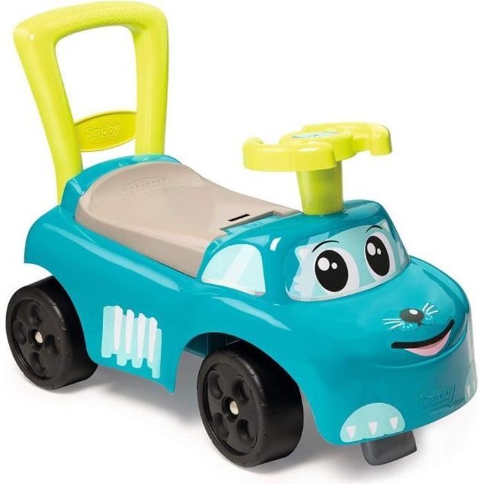 Porteur auto bleu Smoby - Fonction trotteur - Coffre à jouets - 10