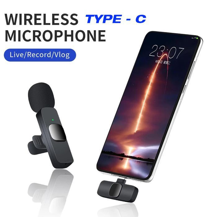 Mini Microphone Type-C cravate sans fil Plug-Play K9 micro professionnel  diffusion en direct Pour