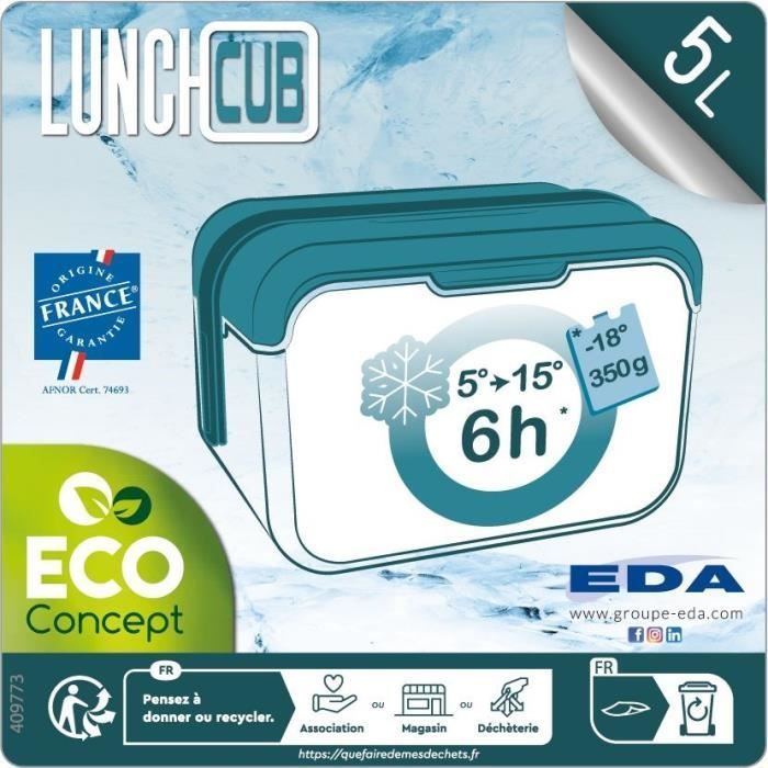 Glacière Isotherme - boite à repas EDA Lunch Cub - Décor Fleuri/cerisier -  5L