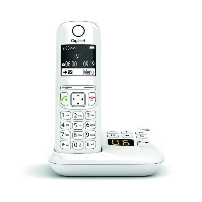 Téléphone Fixe AS690 A Blanc - GIGASET - Sans fil avec répondeur - Mains  libres - ID d'appelant