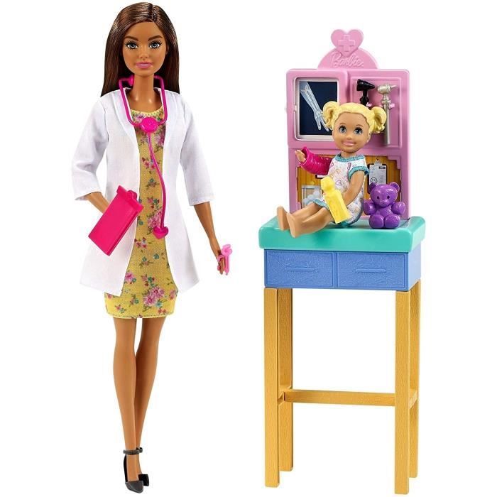 Barbie - Barbie Coffret Docteure Brune - Poupée sur marjanemall aux  meilleurs prix au Maroc