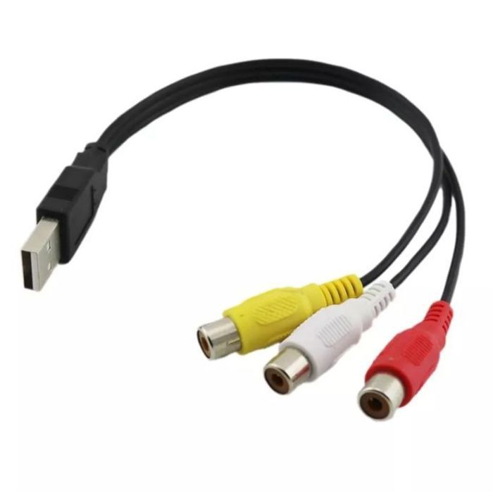Câble de raccordement,Adaptateur USB mâle femelle vers 3 RCA femelle,convertisseur  audio,vidéo,câble - USB Male 3RCA Female-1.5M - Cdiscount Informatique