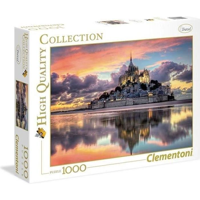 Puzzle 1000 pièces - Le magnifique Mont Saint-Michel - CLEMENTONI -  Architecture et monument - Adulte