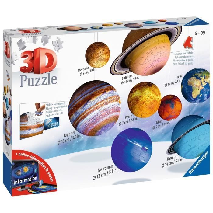 Puzzle 3D Système solaire - Ravensburger - Puzzle enfant 3D