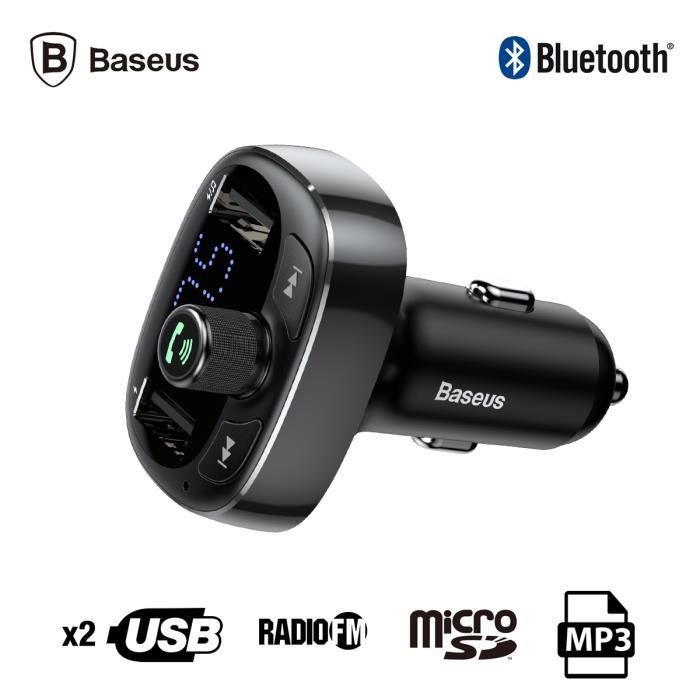 Chargeur Allume Cigare Bluetooth, Baseus [CCALL-TM01] Allume Cigare  Multifonction DC12-24V, Bluetooth V4.2, Radio