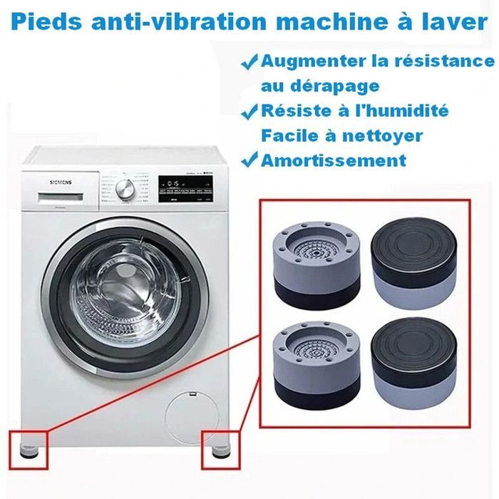 Repose-pied Anti-Vibration Anti-dérapant pour Machine à laver bureau  meubles 4pc