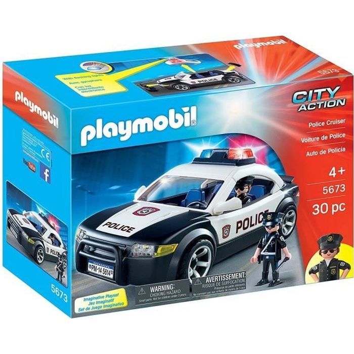 Voiture + moto police Playmobil