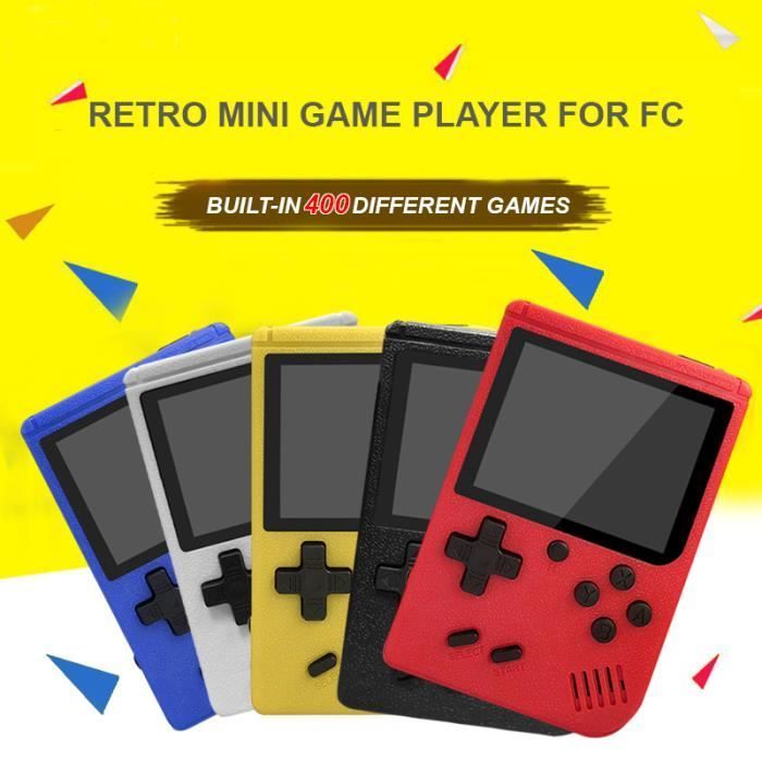 Retro Mini 400 jeux 8 bits écran 3 Console de poche Gameboy Sup FC Rouge.