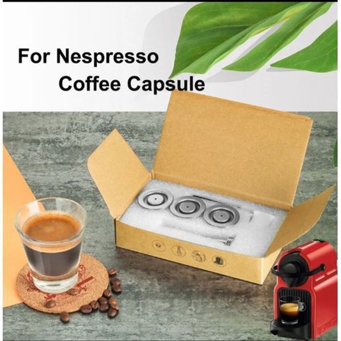 Generic Capsule rechargeable café en inox compatible Nespresso +