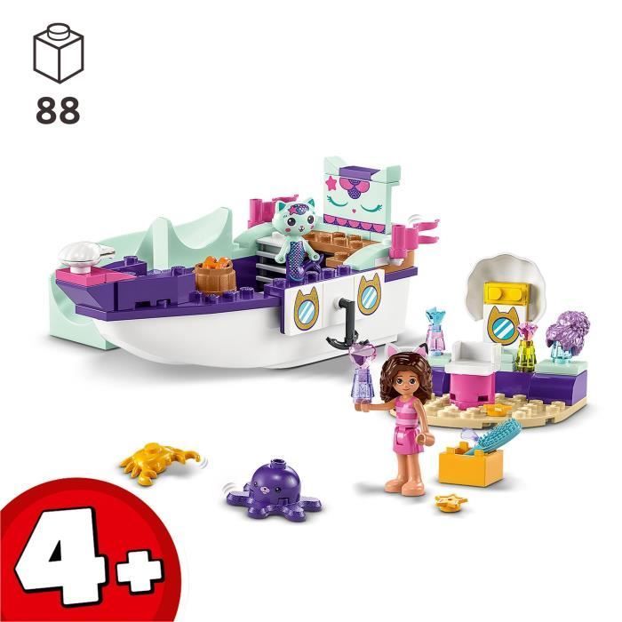 LEGO® Gabby et la Maison Magique 10786 Le Bateau et le Spa de Gabby et  Marine, Jouet avec Figurines